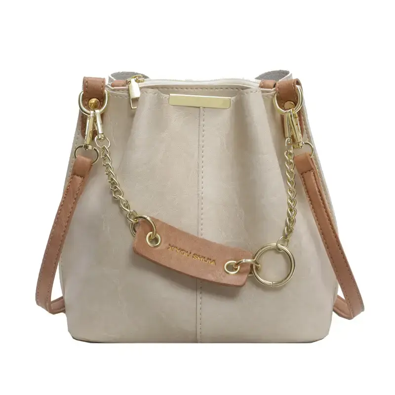 Korean Style Bucket Bag Women's Tan 2024 - Image 2