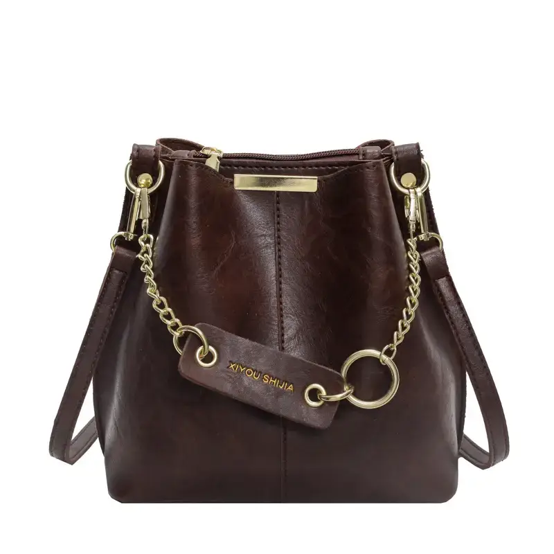Korean Style Bucket Bag Women's Tan 2024 - Image 3