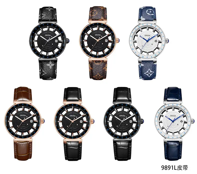 Orsga Black Hollow Women's Quartz Watch with Calendar — feature 12