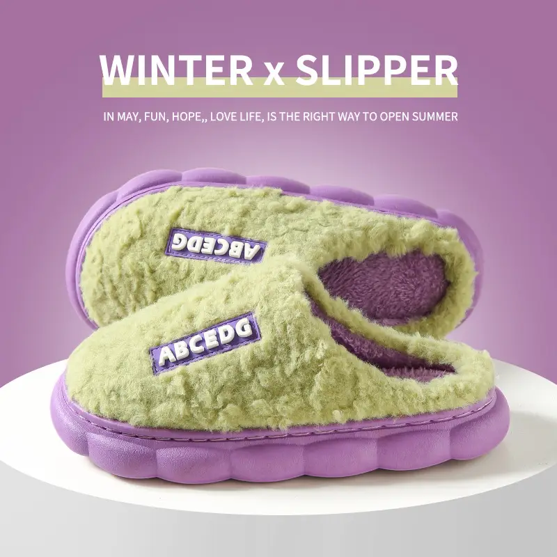 Maomao Women's Winter Cotton Slippers Thick Bottom Warm Non-Slip - Image 32