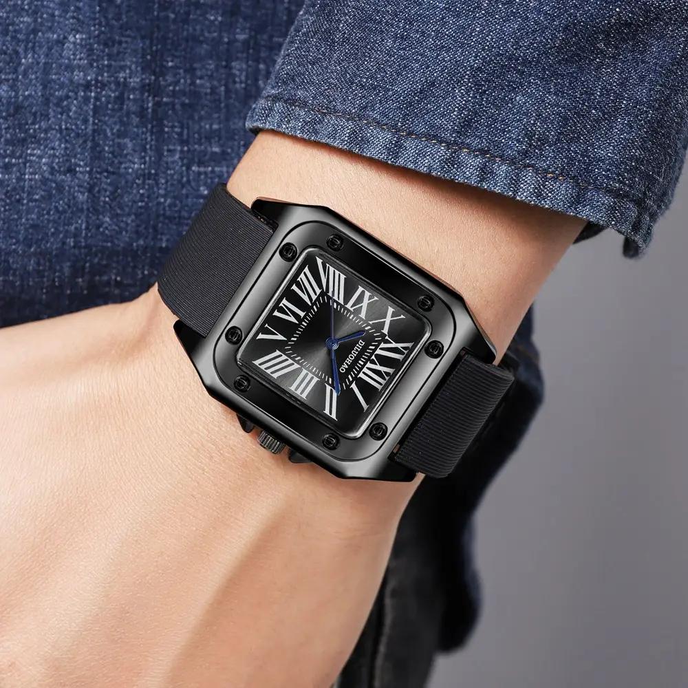 Men's Black Silicone Large Dial Quartz Watch — feature 8