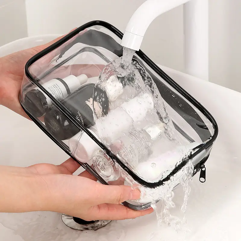PVC Waterproof Wash Bag Large Capacity Travel Cosmetic Storage - Image 14