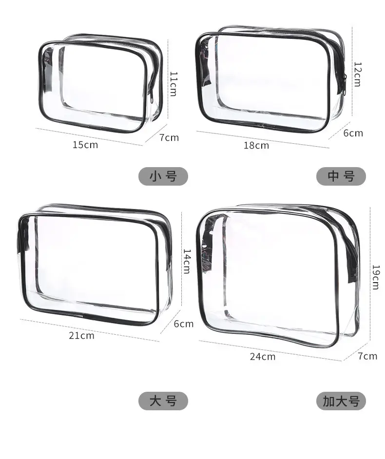 PVC Waterproof Wash Bag Large Capacity Travel Cosmetic Storage — feature 2