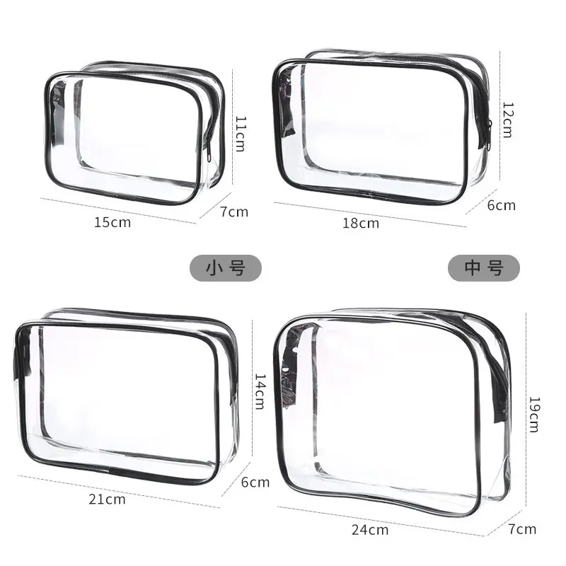PVC Waterproof Wash Bag Large Capacity Travel Cosmetic Storage - Image 10