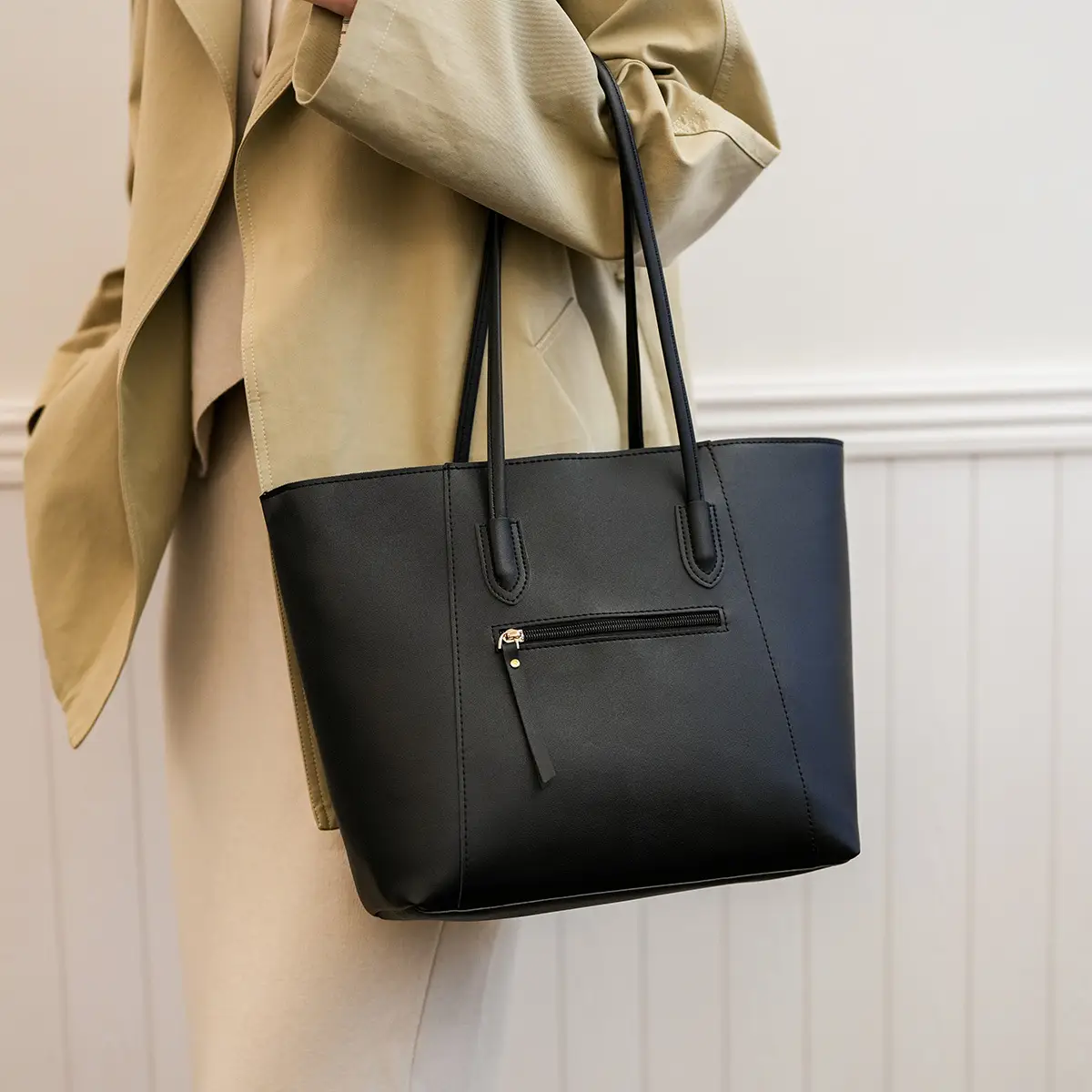 Women Large Capacity Brown Tote Bag Shoulder Handbag — feature 18