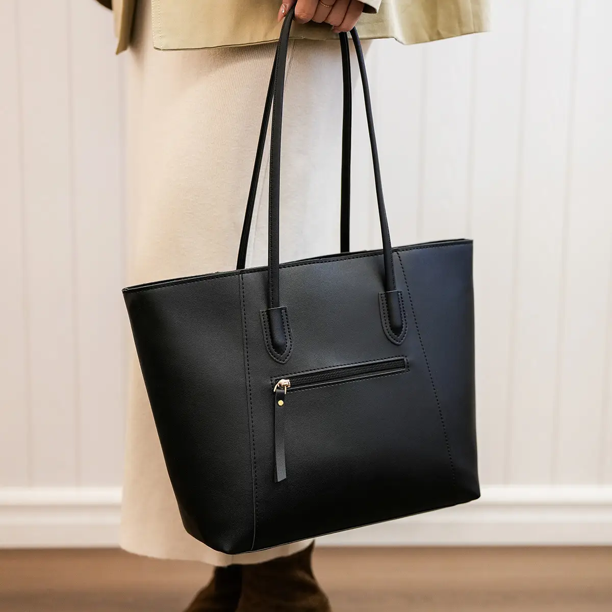 Women Large Capacity Brown Tote Bag Shoulder Handbag — feature 21