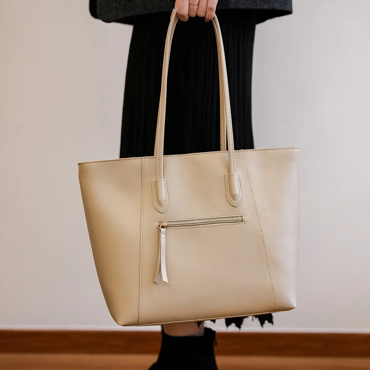 Women Large Capacity Brown Tote Bag Shoulder Handbag — feature 33