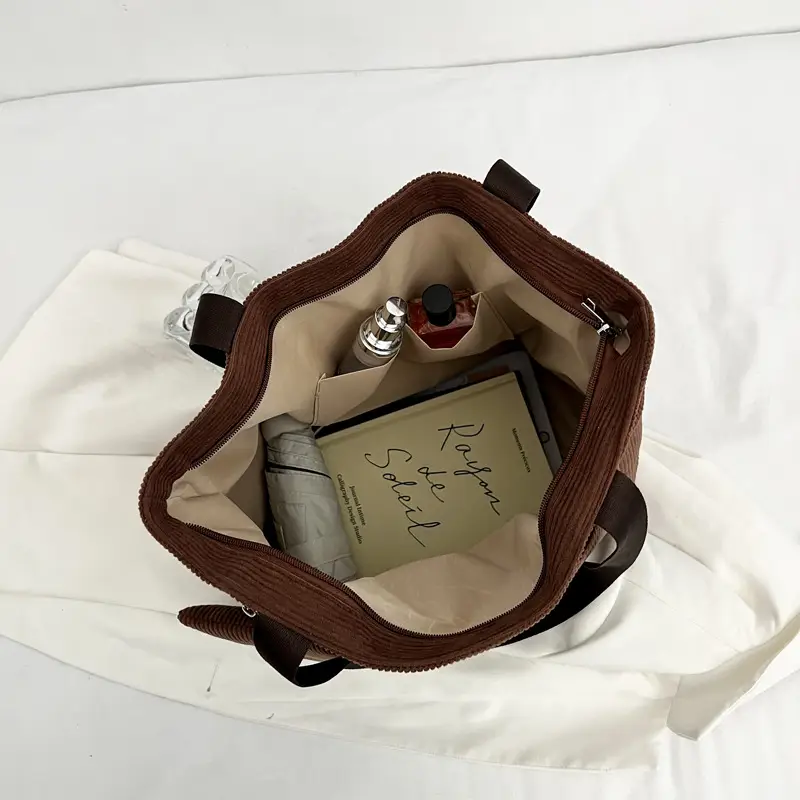 Women Cross-Border Tote Bag with Zippered Pocket - Image 7