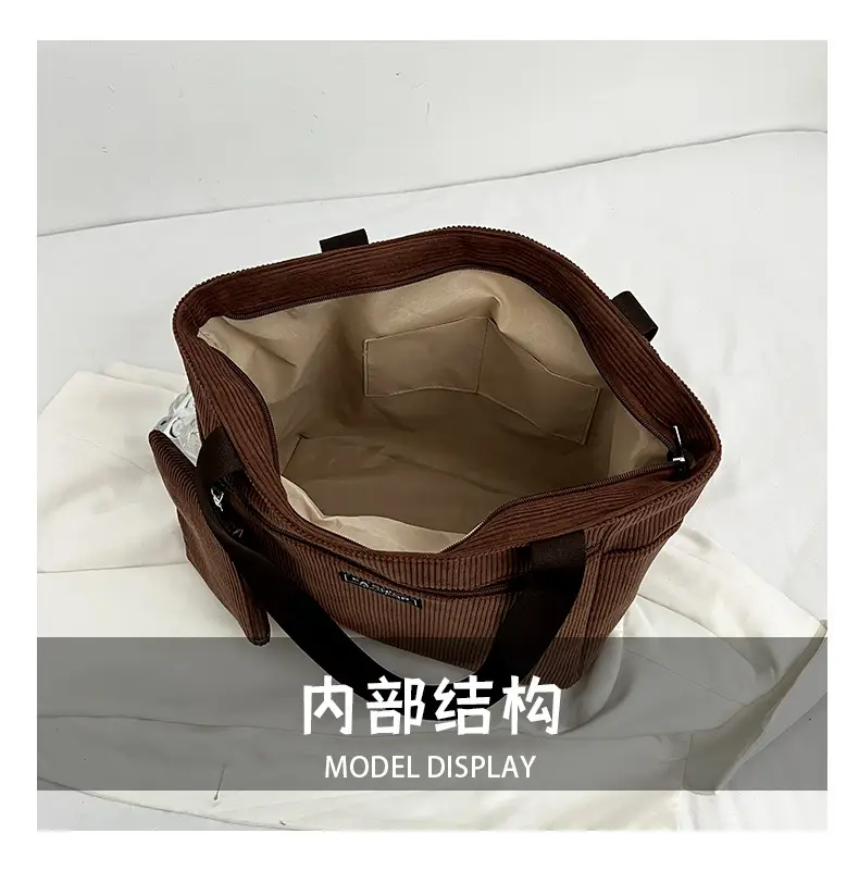 Women Cross-Border Tote Bag with Zippered Pocket — feature 10
