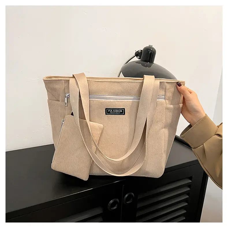 Women Cross-Border Tote Bag with Zippered Pocket — feature 23