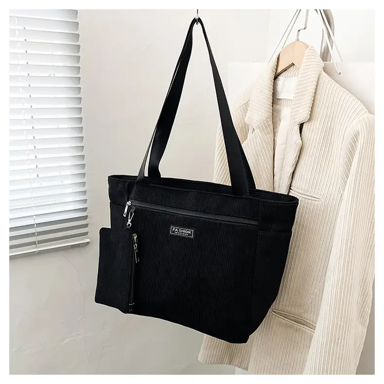 Women Cross-Border Tote Bag with Zippered Pocket — feature 49