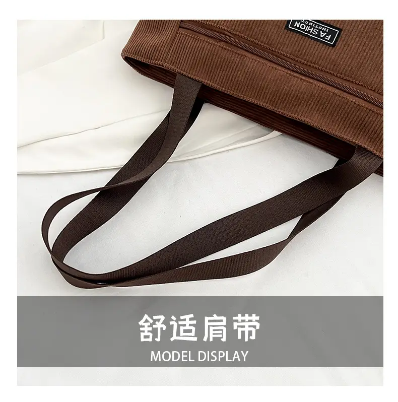 Women Cross-Border Tote Bag with Zippered Pocket — feature 7