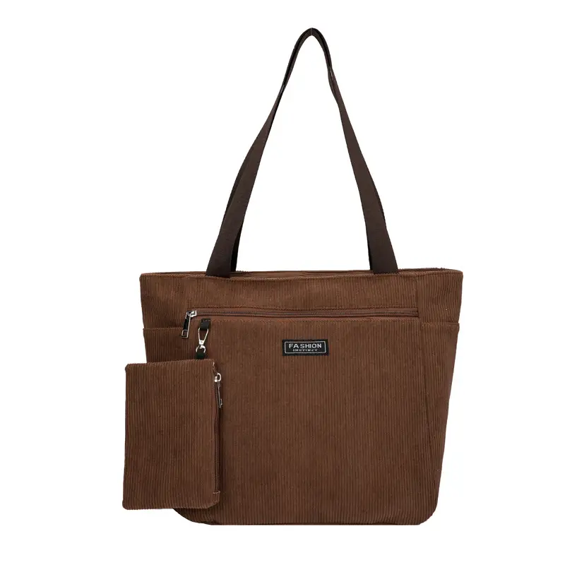 Women Cross-Border Tote Bag with Zippered Pocket - Image 3