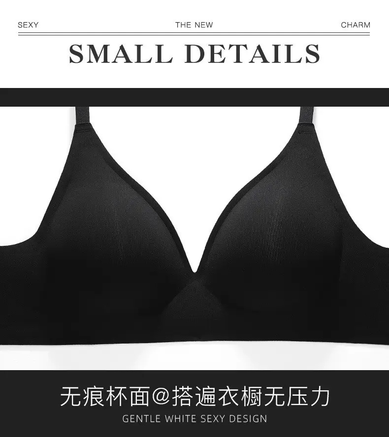 [Secrets from A to C] Externally Expanded Chest Underwear Women's Small Chests Gather Large Thickened Traceless Bra in Summer — feature 12