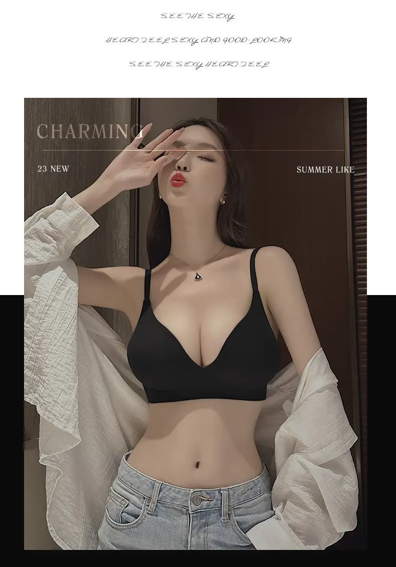 [Secrets from A to C] Externally Expanded Chest Underwear Women's Small Chests Gather Large Thickened Traceless Bra in Summer — feature 14