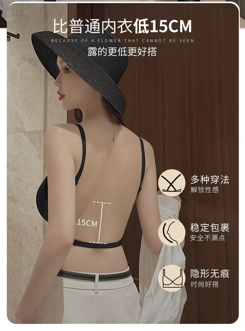[Secrets from A to C] Externally Expanded Chest Underwear Women's Small Chests Gather Large Thickened Traceless Bra in Summer — feature 3
