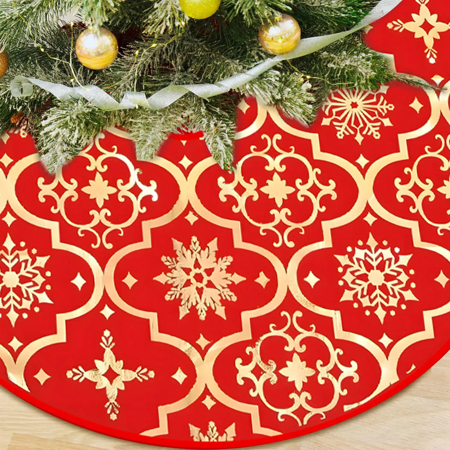 New Cross-Country Christmas Tree Skirts with Cartoon Print - Image 15