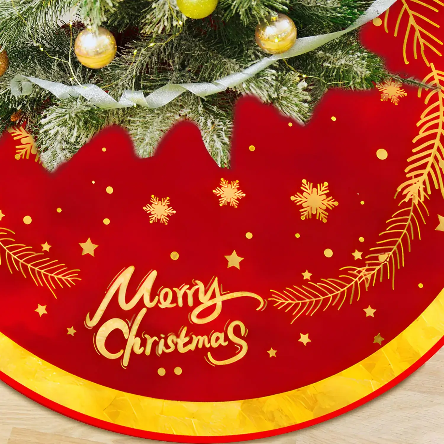 New Cross-Country Christmas Tree Skirts with Cartoon Print — feature 10