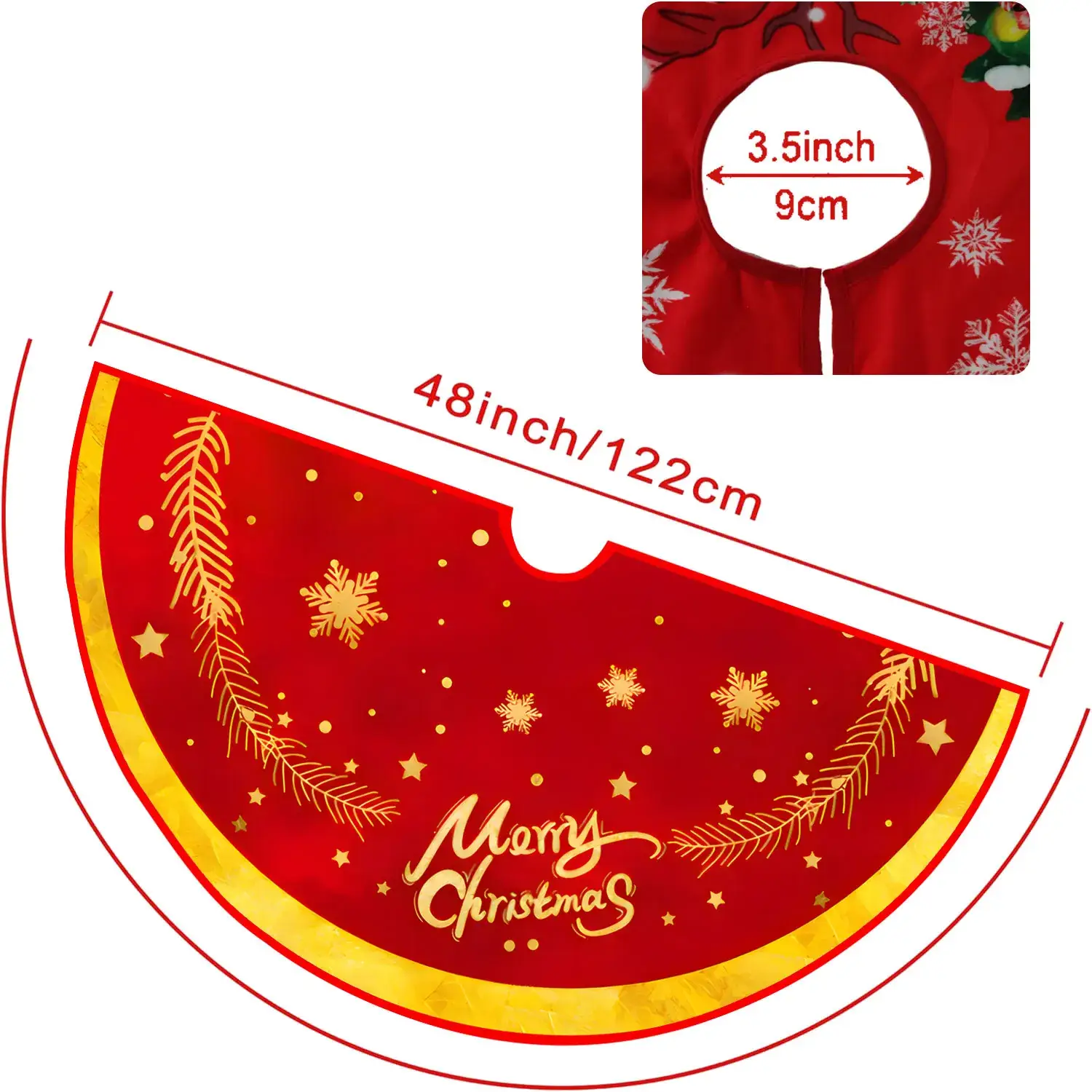 New Cross-Country Christmas Tree Skirts with Cartoon Print — feature 11