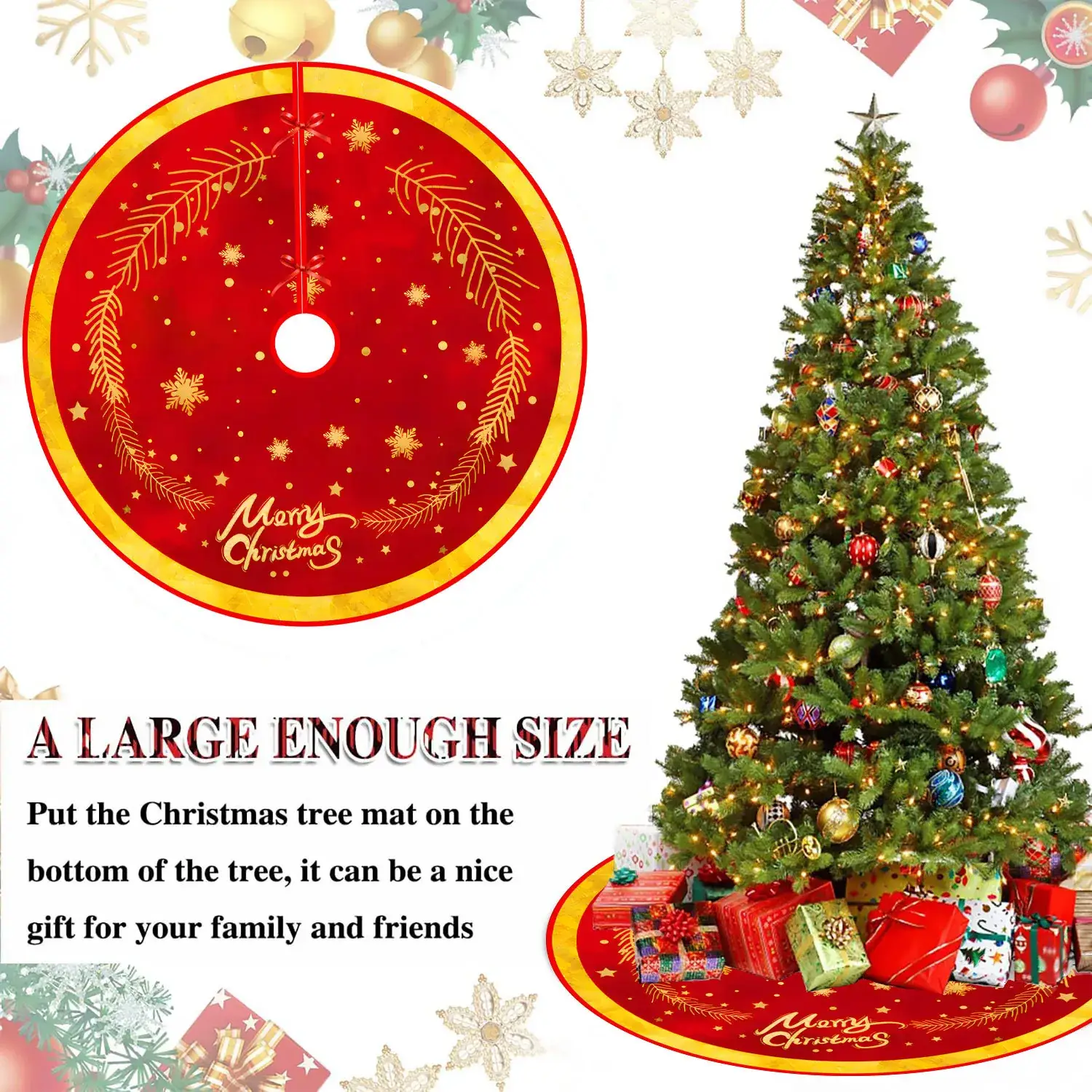 New Cross-Country Christmas Tree Skirts with Cartoon Print — feature 12