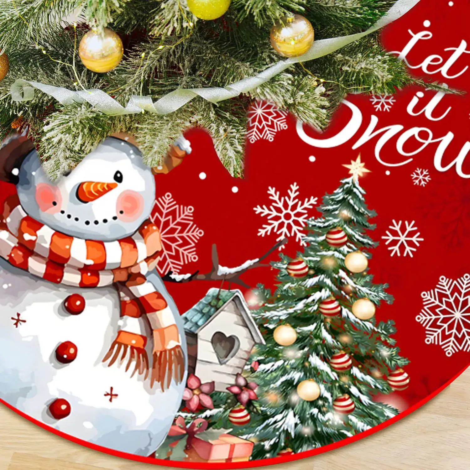 New Cross-Country Christmas Tree Skirts with Cartoon Print — feature 16