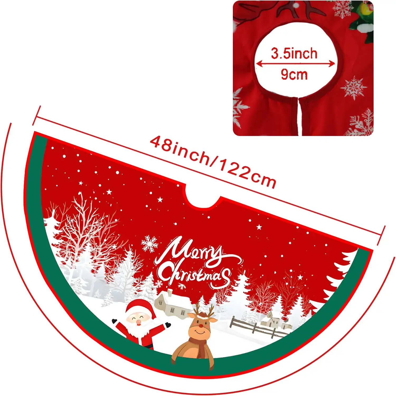 New Cross-Country Christmas Tree Skirts with Cartoon Print — feature 23