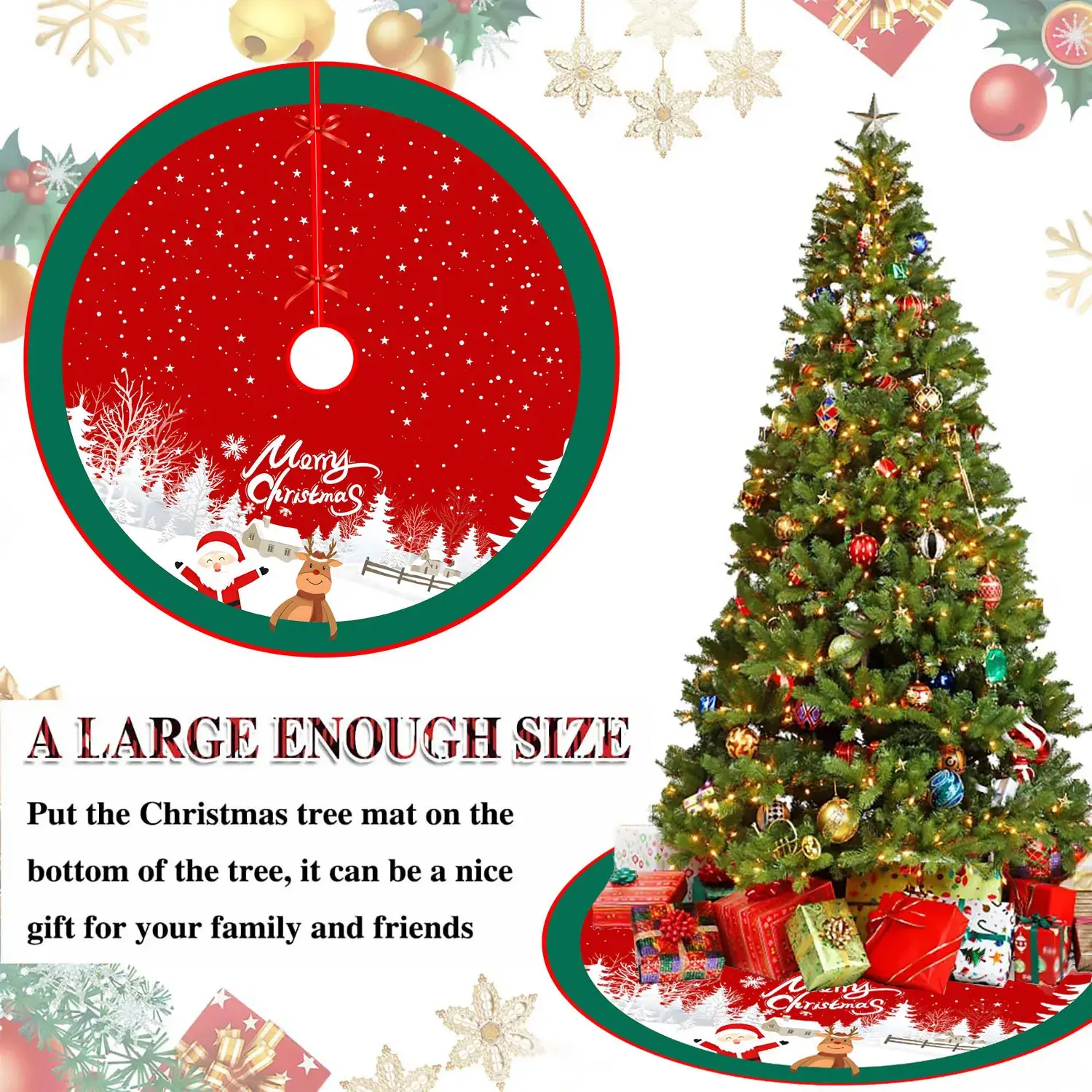 New Cross-Country Christmas Tree Skirts with Cartoon Print — feature 24