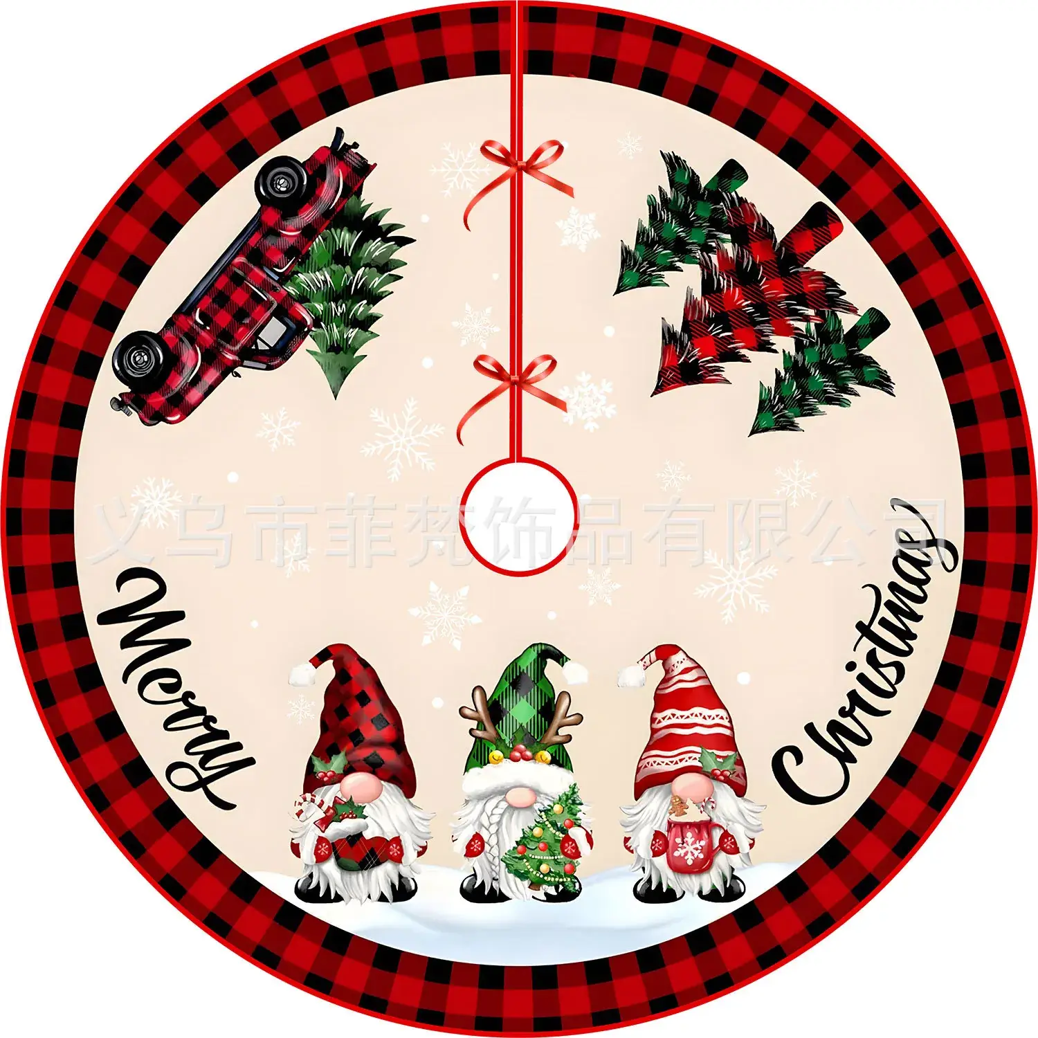 New Cross-Country Christmas Tree Skirts with Cartoon Print - Image 10