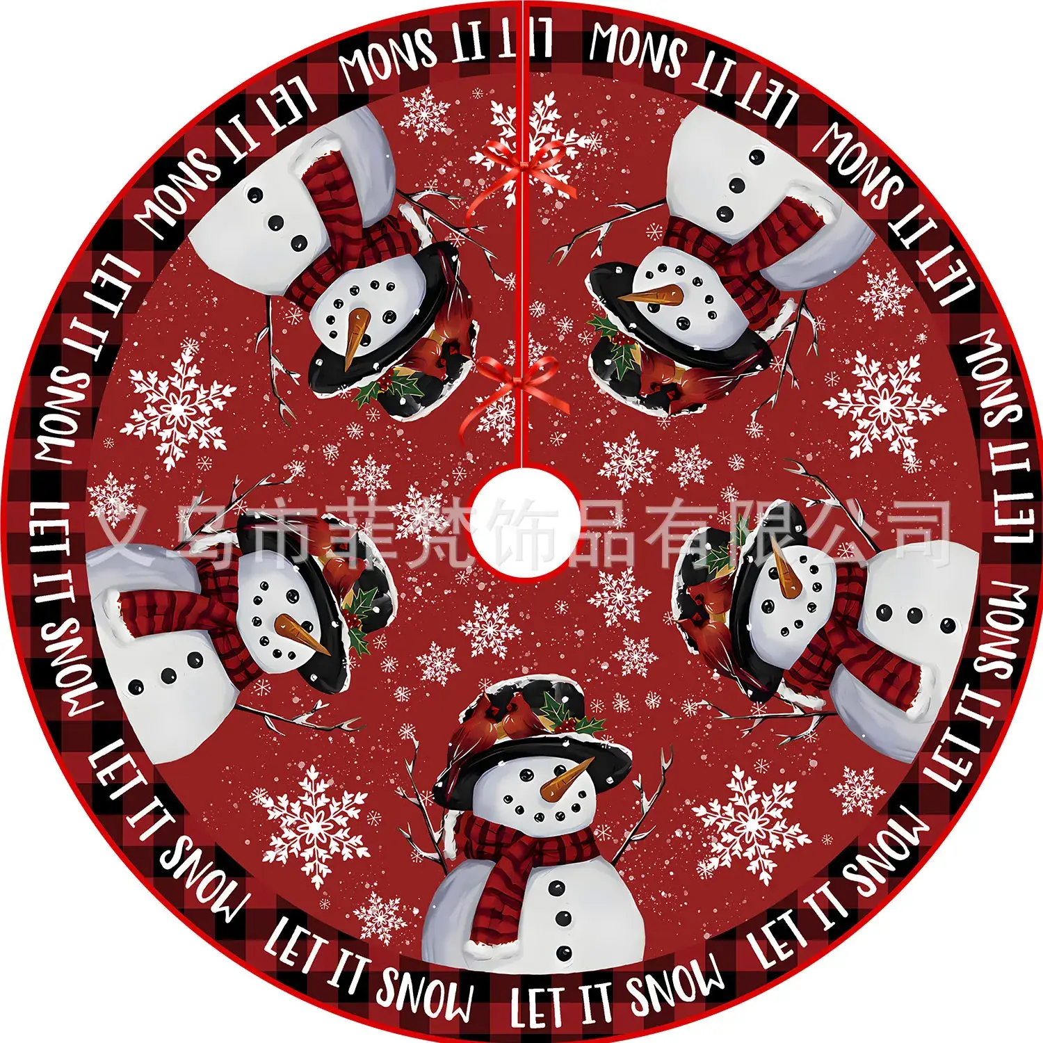 New Cross-Country Christmas Tree Skirts with Cartoon Print - Image 5