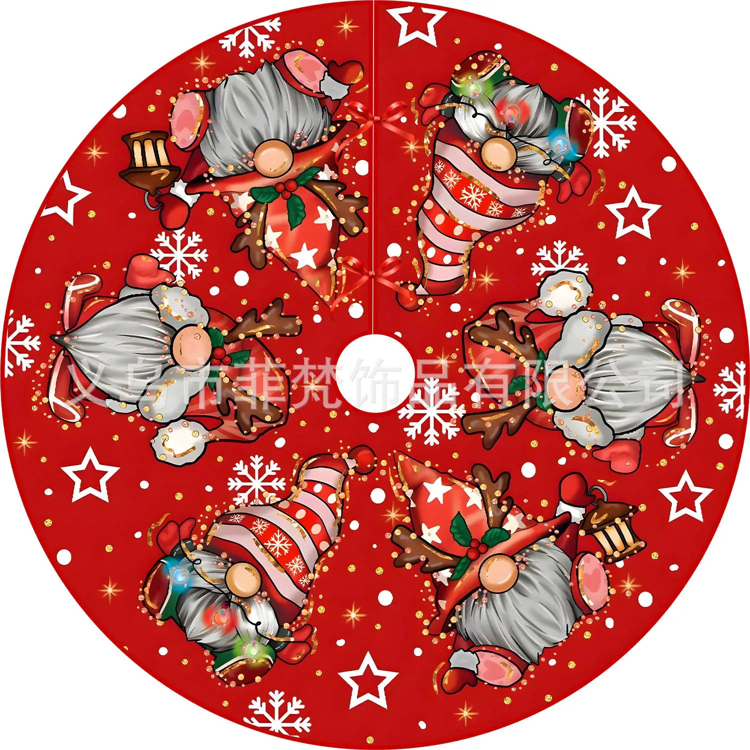 New Cross-Country Christmas Tree Skirts with Cartoon Print - Image 8