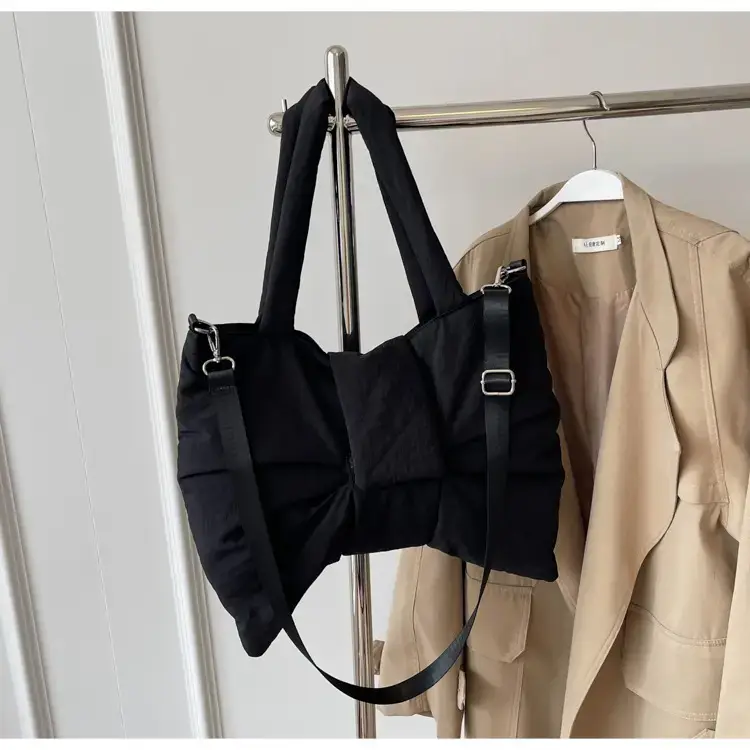 Red Bow Nylon Shoulder Bag 2024 New Style — feature 21