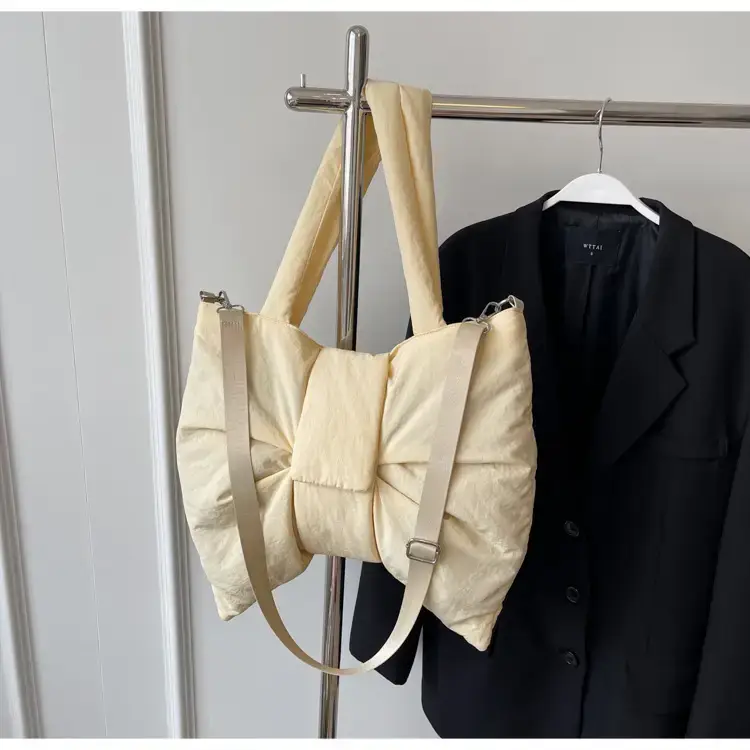 Red Bow Nylon Shoulder Bag 2024 New Style — feature 26