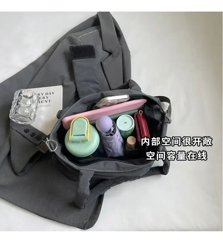 Red Bow Nylon Shoulder Bag 2024 New Style — feature 8