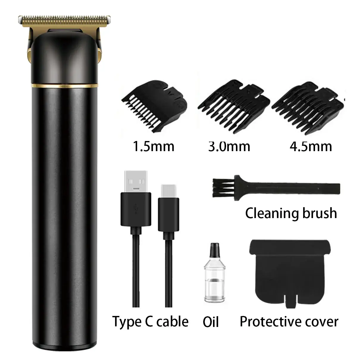 Rechargeable Metal Hair Clipper with Oil Head & Fast Charging - Image 5
