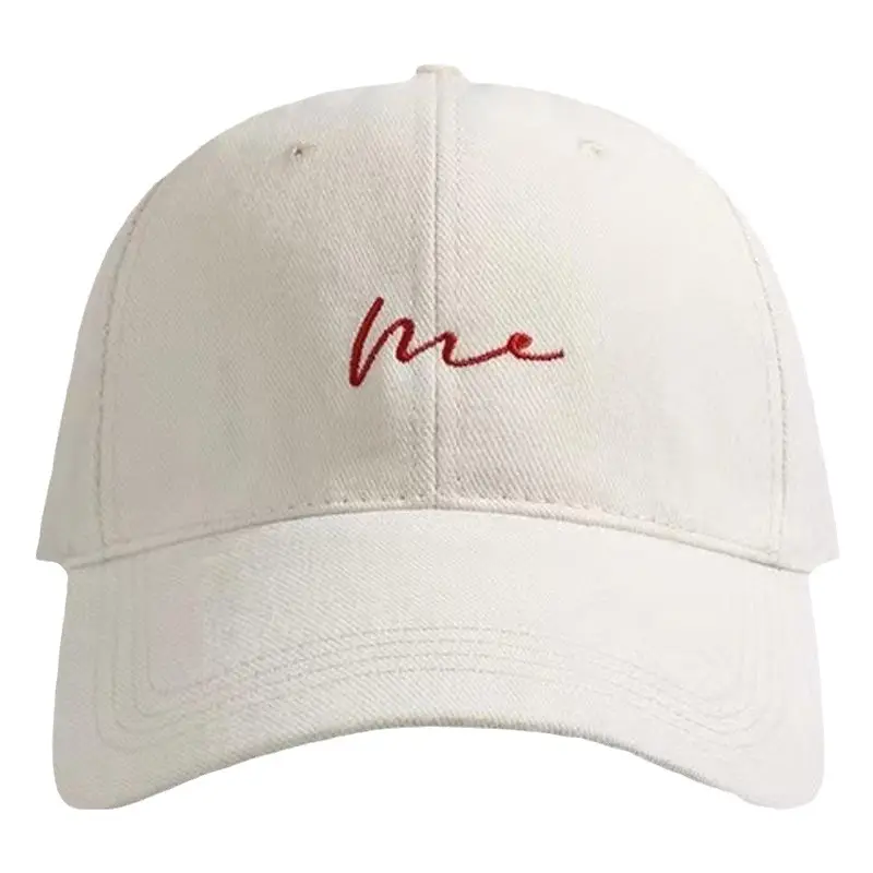 Women's Large Brim Baseball Cap Face Shrinking Brown