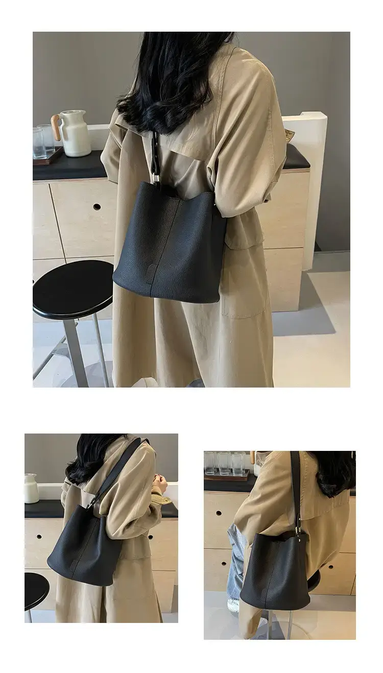 Women's Black Underarm Bucket Bag 2024 — feature 11