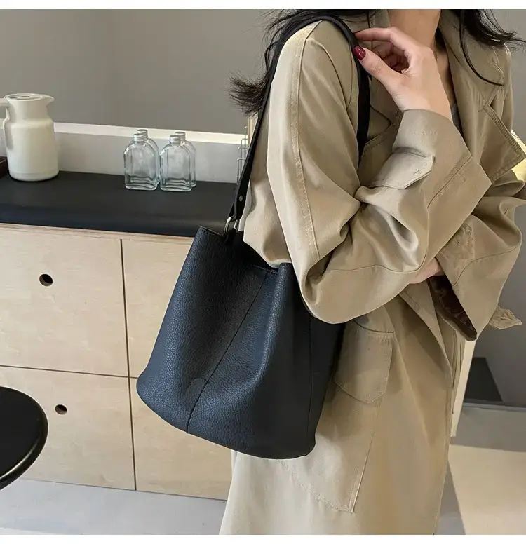 Women's Black Underarm Bucket Bag 2024 — feature 22