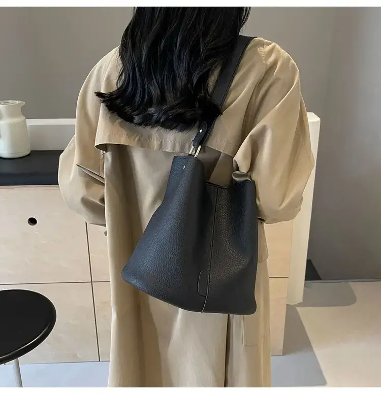 Women's Black Underarm Bucket Bag 2024 — feature 23