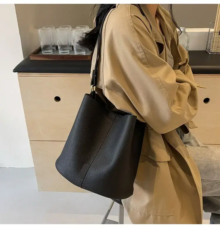 Women's Black Underarm Bucket Bag 2024 — feature 24