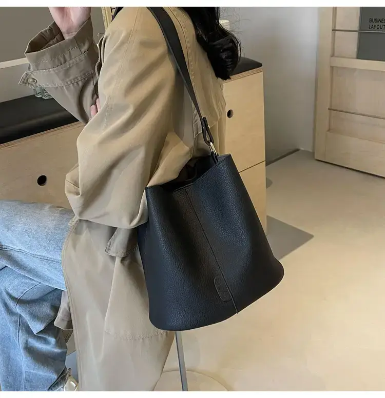 Women's Black Underarm Bucket Bag 2024 — feature 25