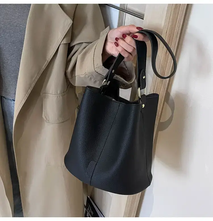 Women's Black Underarm Bucket Bag 2024 — feature 27
