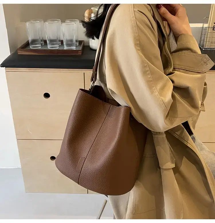 Women's Black Underarm Bucket Bag 2024 — feature 32