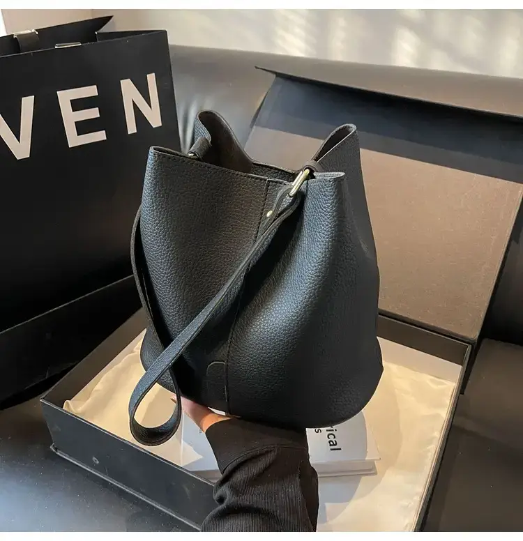 Women's Black Underarm Bucket Bag 2024 — feature 42