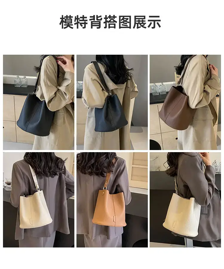 Women's Black Underarm Bucket Bag 2024 — feature 8