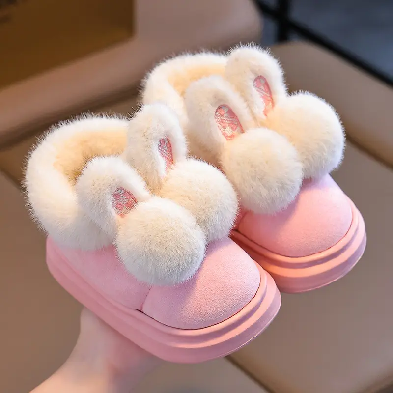 2025 New Children's Cotton Shoes Winter Girls' Indoor and Outdoor Thickened Warm Cotton Slippers for Older Children and Toddlers Girls - Image 9
