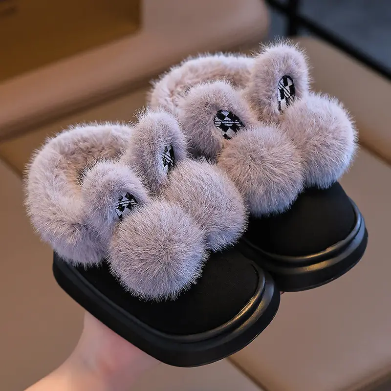 2025 New Children's Cotton Shoes Winter Girls' Indoor and Outdoor Thickened Warm Cotton Slippers for Older Children and Toddlers Girls - Image 10