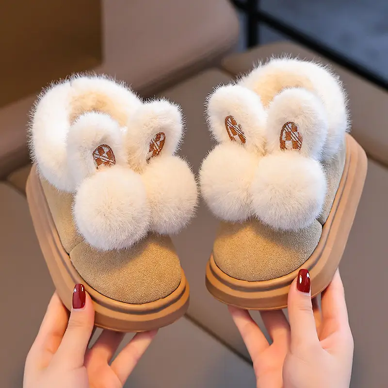 2025 New Children's Cotton Shoes Winter Girls' Indoor and Outdoor Thickened Warm Cotton Slippers for Older Children and Toddlers Girls - Image 11