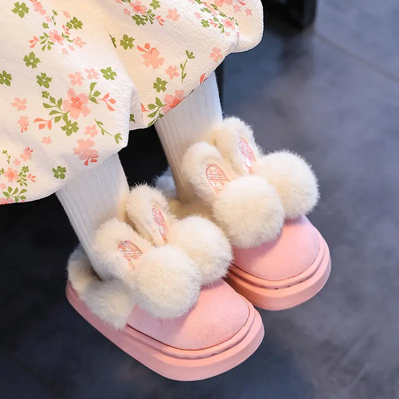 2025 New Children's Cotton Shoes Winter Girls' Indoor and Outdoor Thickened Warm Cotton Slippers for Older Children and Toddlers Girls - Image 12