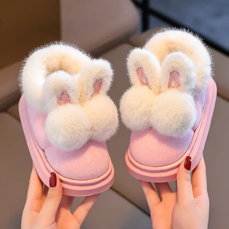 2025 New Children's Cotton Shoes Winter Girls' Indoor and Outdoor Thickened Warm Cotton Slippers for Older Children and Toddlers Girls - Image 2