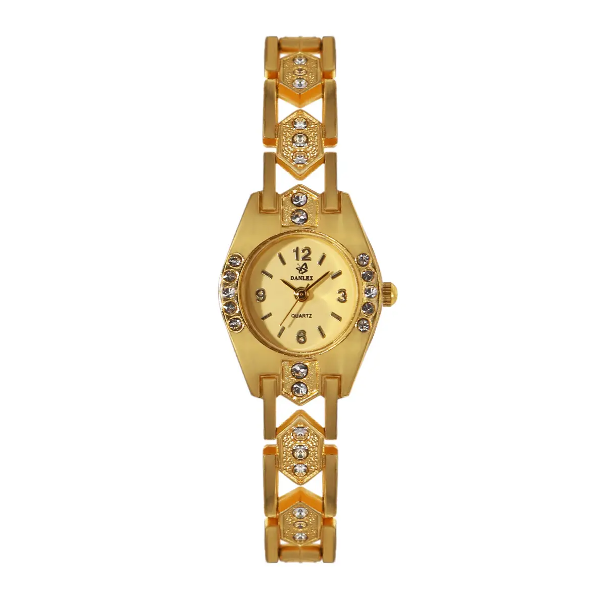 Gold Crystal Bracelet Watch Set for Women - Image 8